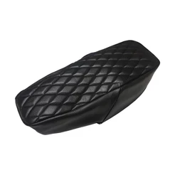 Capa De Banco Café Racer No Modelo Xadrez Preto Com Cinta - Cb 400 / Cb 450 / Cg 125 82 Bolinha / Cg 125 De 83 a 89 / Chopper 150 / Intruder 125 / Intruder 250 / Ml 125 De 83 a 89 / Turuna De 83 a 89