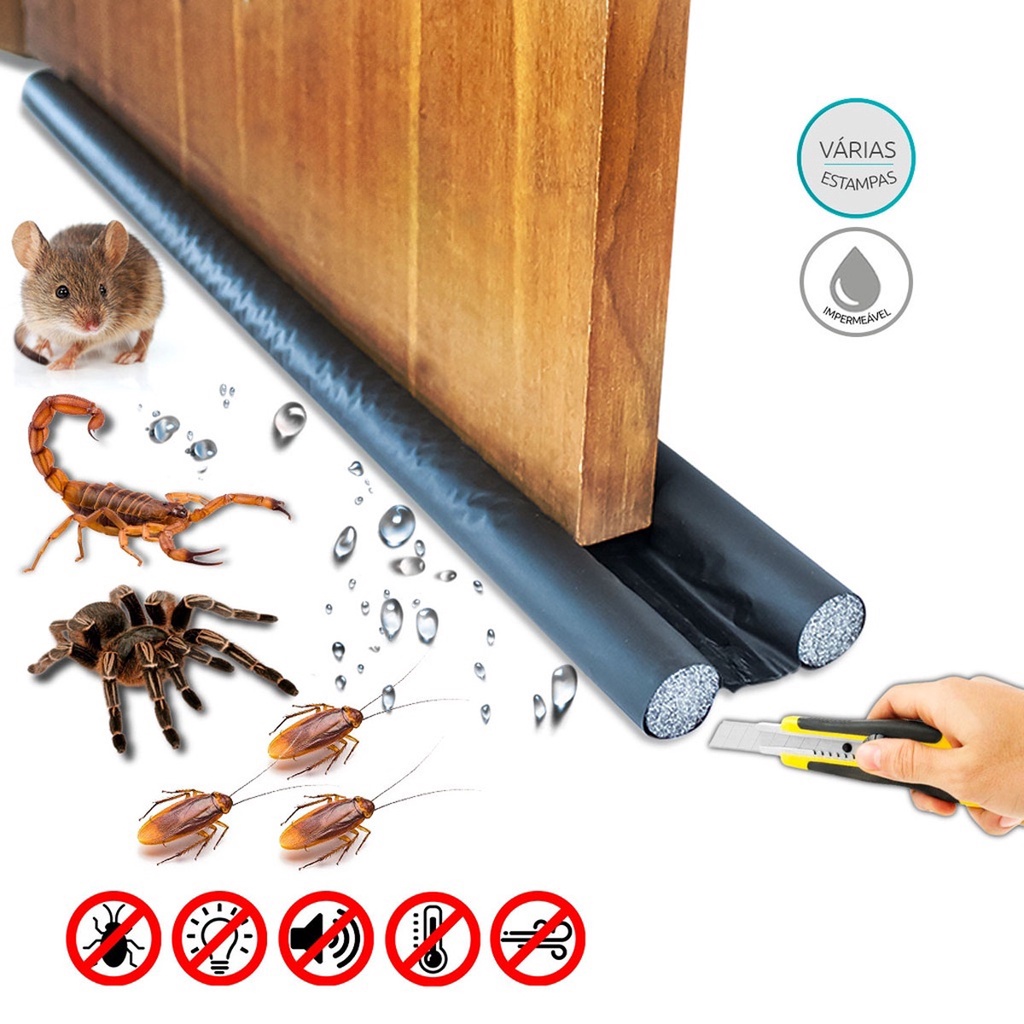 Protetor Veda Porta Contra Insetos Animais Peçonhentos 80 Cm | Shopee ...