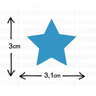 Kit Adesivos de Vinil em Formato de Estrela a partir de 84 Unidades - 3cm - Imprimax