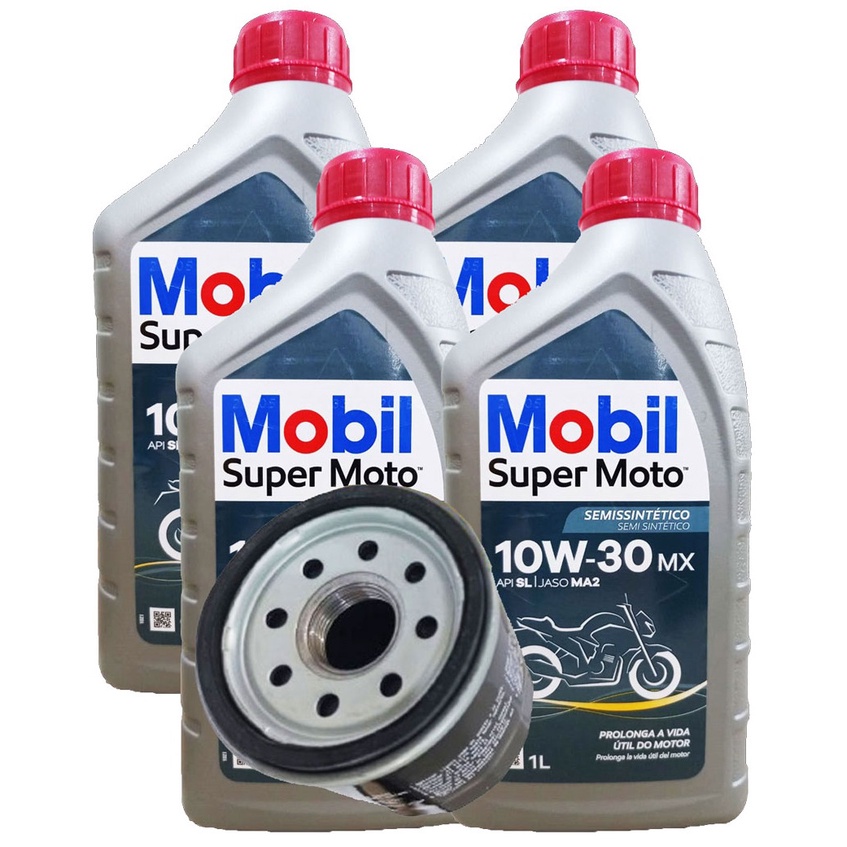 Troca de Óleo Cbr 650 / Cbr 500r / Nc 700x / Nc 750x Mobil 10w30 + Filtro em Oferta na Shopee