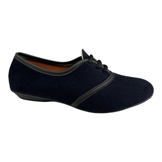 Sapato Oxford Baixo Preto Sapatilha tênis casual Feminino
