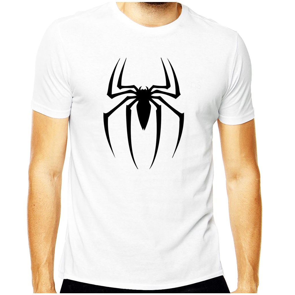 Camiseta Homem Aranha Spider Man Marvel Super Herói Símbolo Aranha Negra
