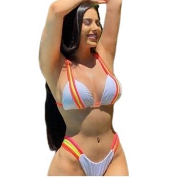 Biquíni 3 tiras Neon com bojo Luxo Beachwear Moda Praia neon