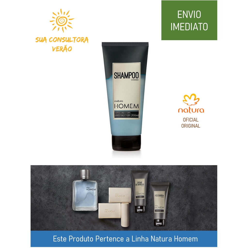 Shampoo Natura Homem Cabelo e Corpo 200ml | Shopee Brasil
