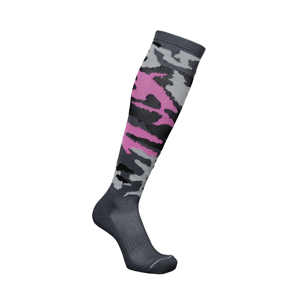 Meião Cano Longo de Compressão Camuflado Urbano Pink