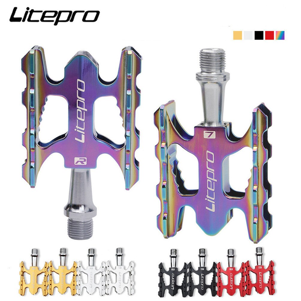 Litepro Pedal De Bicicleta Dobrável Selado , Rolamento De Liga De Alumínio , Antiderrapante , MTB , De Estrada , BMX , P