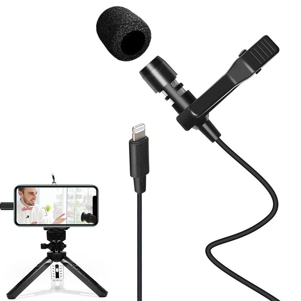 Microfone Lapela P/ iPhone iPad Apple Lightning Profissional || Alta Qualidade || Alta Captação de Som