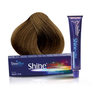 Coloração 8.0 Louro Claro Shine Blue 50g em Oferta na Shopee