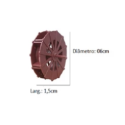 roda da água, moinho, cascata para fontes 6cm