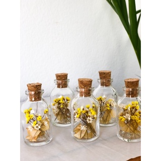 50 jardim preservado de flores desidratadas em mini garrafas de vidro 24ml ( lembrancinha) | Shopee Brasil