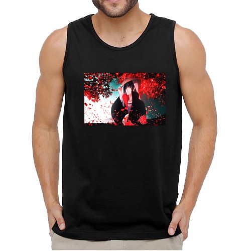 Camiseta Regata Masculina Itachi Uchiha Akatsuki Naruto Camisa Anime