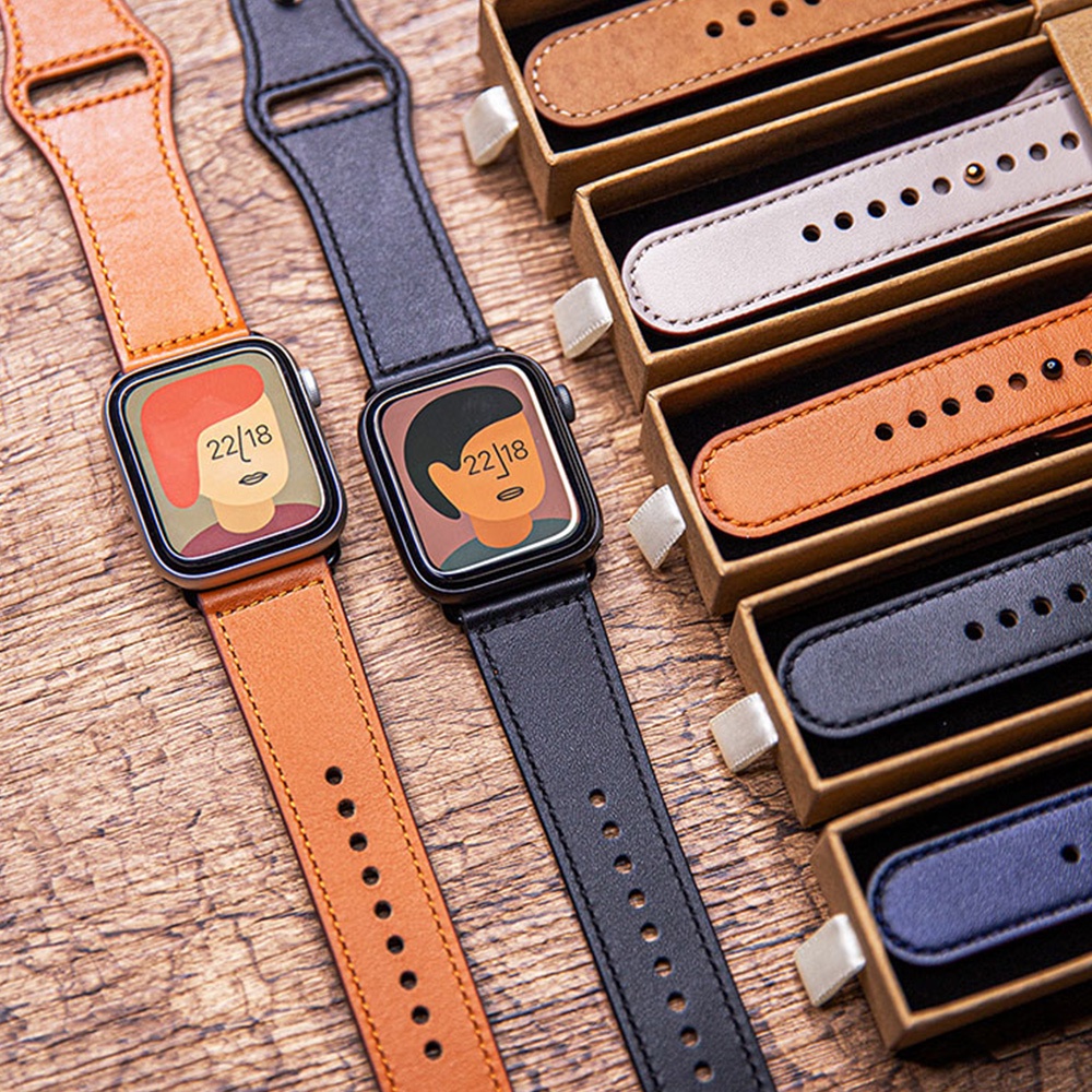 Bracelete em couro para relógio Apple Watch