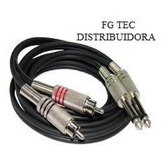 Cabo 2 P10 Mono X 2 Rca 30cm Excelente Qualiade Metal REF:04WU