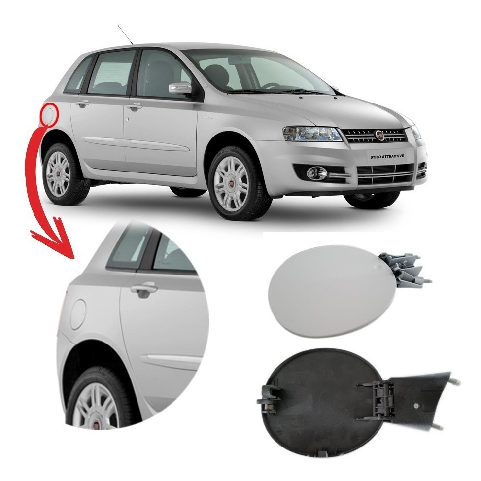 Portinhola Tampa Do Tanque Combustível Fiat Stilo Original - 735368538