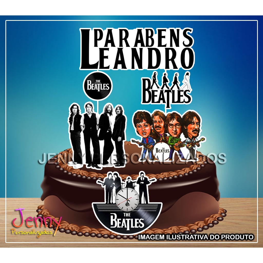 Topo Topper de bolo The Beatles