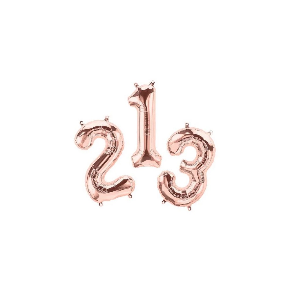 Balão de Festa - Número 2 Rose Gold - 16" 40cm - 01 unidade - Qualatex - Home & Living