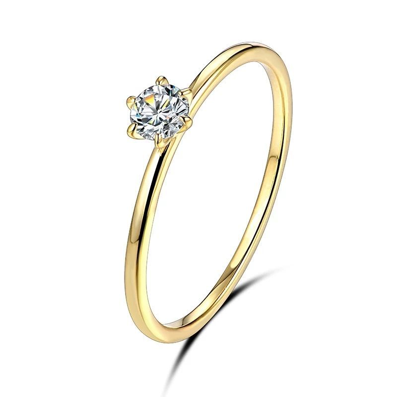 Anel Solitário Noivado Avulso Ouro 18k Pedra Zircônia Banhado Ouro 18k Original.