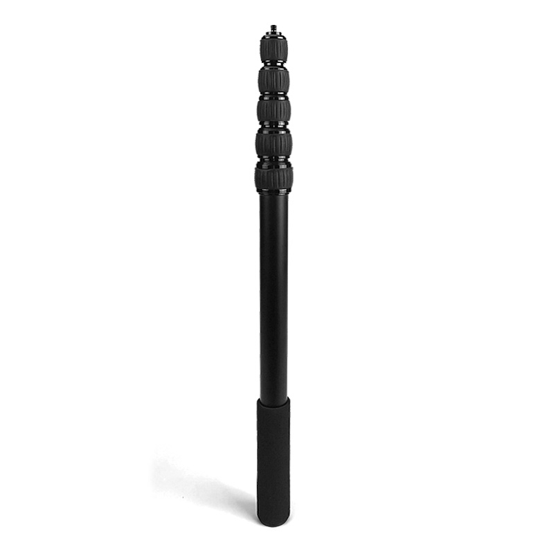 Vara de boom, Bastao, Pole Aj Som p/ Microfone Shotgun, Overhead, Coral, entrevista, 2 m, rosca 3/8 " c/ bag, preto, Aluminio