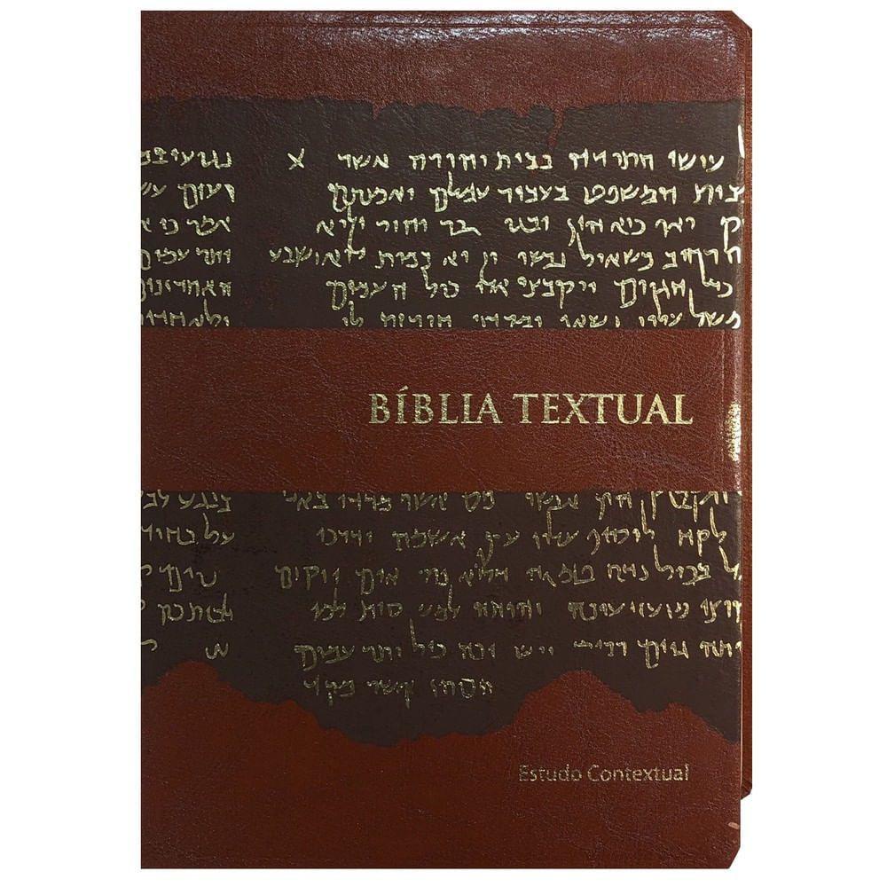 Bíblia Textual - Estudo Contextual - Cor Vinho em Oferta na Shopee