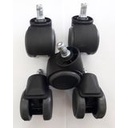 RODIZIO PARA CADEIRA DE ESCRITÓRIO RODA DE POLIIURETANO GRAFITE KIT S90 A MF ATÉ 160 KGS