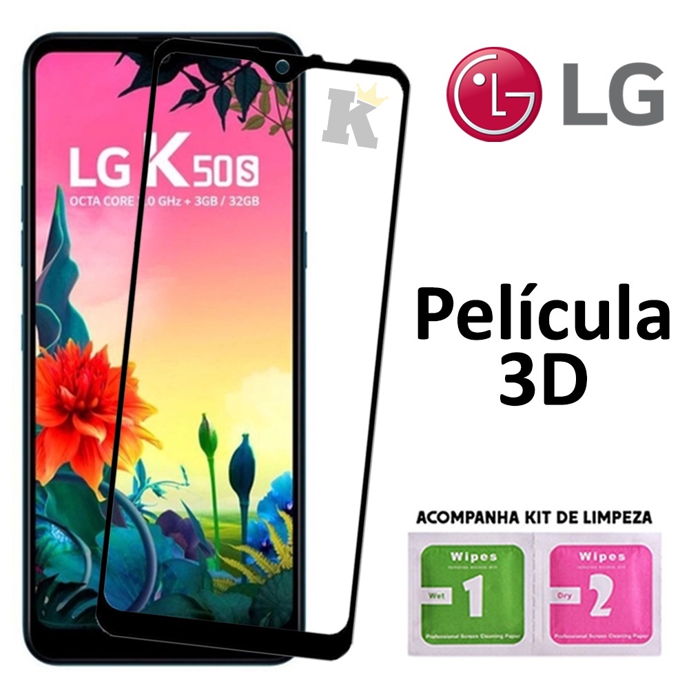 Película de Vidro LG 3D Anti Queda LG K12 PRIME, LG K41S, LG K12 MAX, LG K50 S, LG K40 S, LG K71
