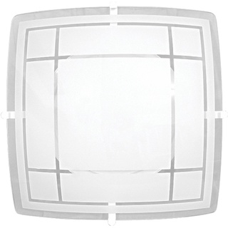 Plafon vidro quadrado luxo 1 lâmpada - quarto sala cozinha banheiro