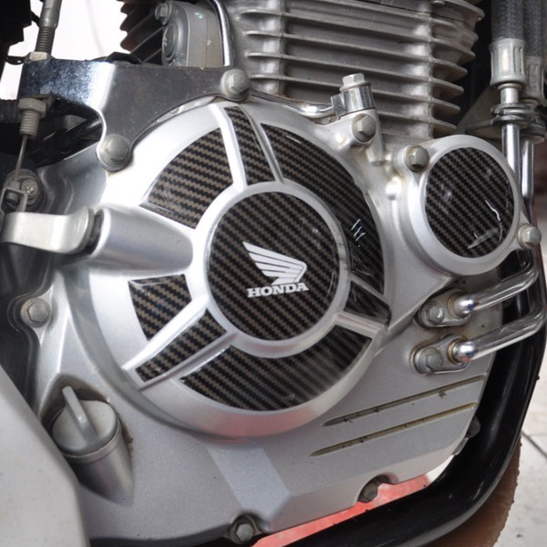 Protetor Adesivo 3d Motor Carbono Moto Xre 300 Cb 300