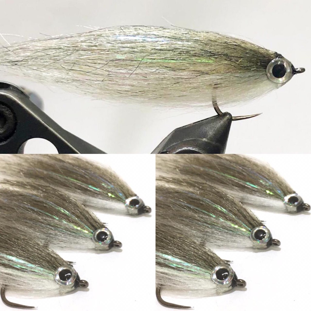 Kit Fly Fishing, 3 Streamer Lambari Isca Artificial Tucunaré