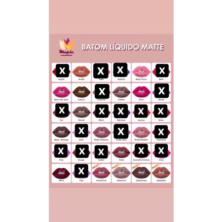 Kit 55 Batons Líquido Matte Ricosti Atacado