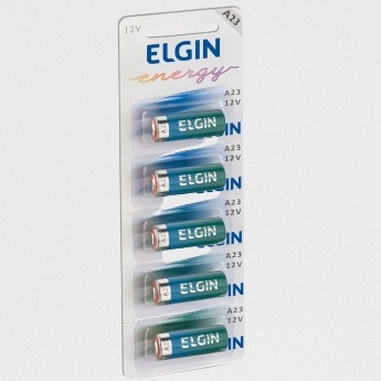 Bateria Elgin Alcalina A27 12V - 5 Unidades DF - 26436 7897013553486