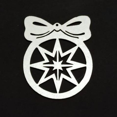 Bolinha para árvore de natal estrela de Jesus em MDF, feliz natal