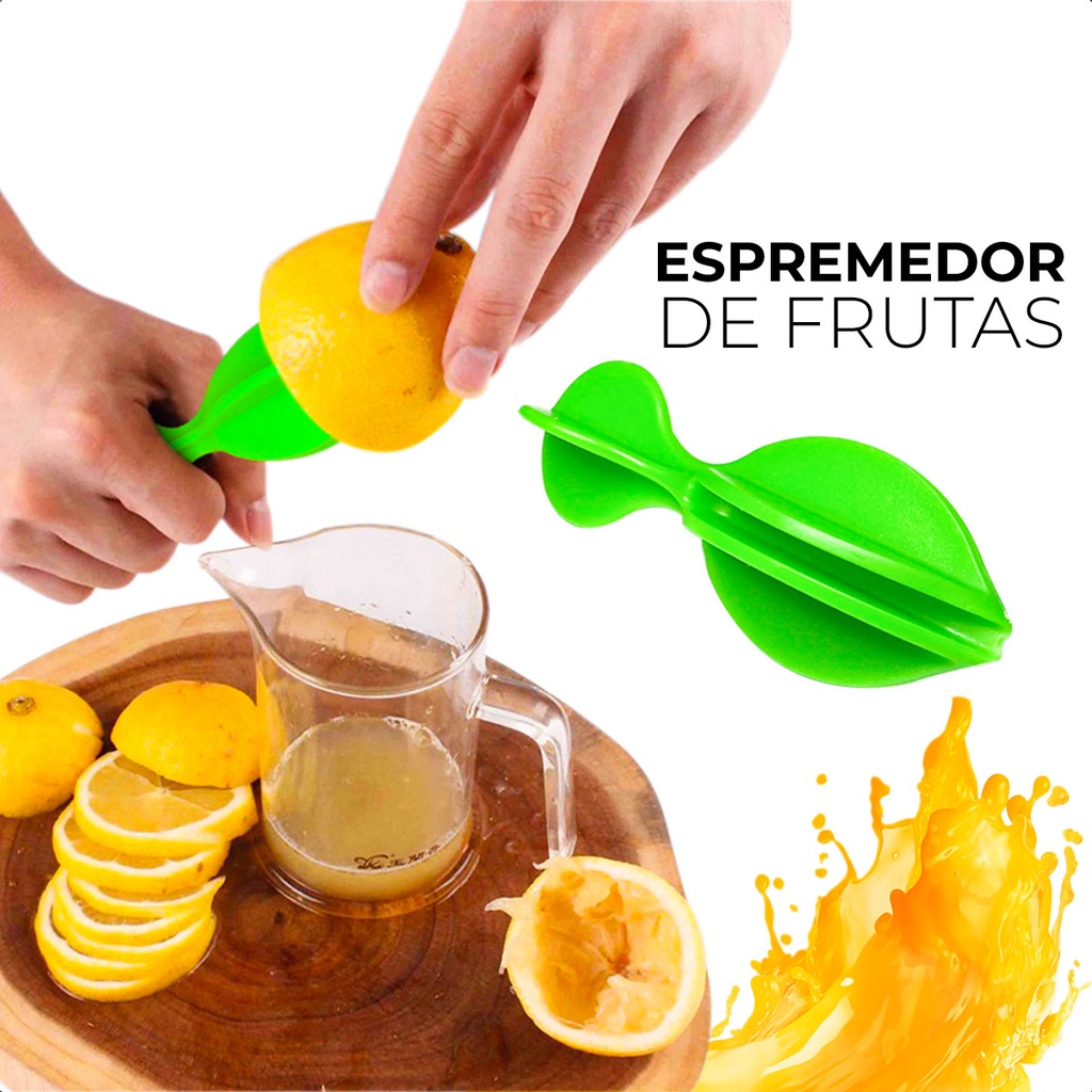 Espremedor Frutas Manual Plástico Limão Laranja Bom Suco