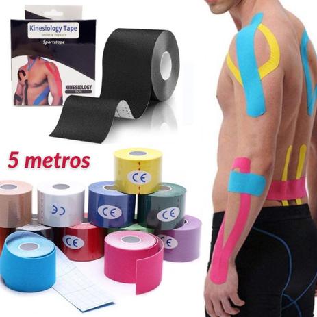 Bandagem Elástica 5cm X 5m - Fita Kinesio Tape Fisioterapia