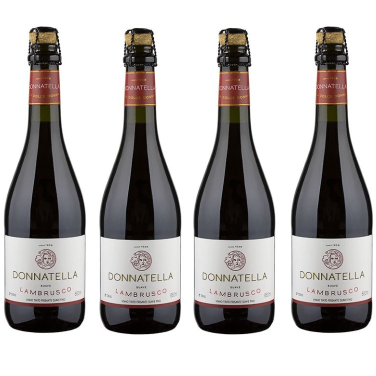 Kit Vinho Donnatella Frisante Lambrusco Suave Fino 660ml 4uni