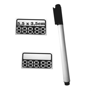 Kit 100 placas de preço digito reutilizável/lisa/pvc/5,5x3,4/editável/para lojas/roupas/sapatos em Oferta na Shopee