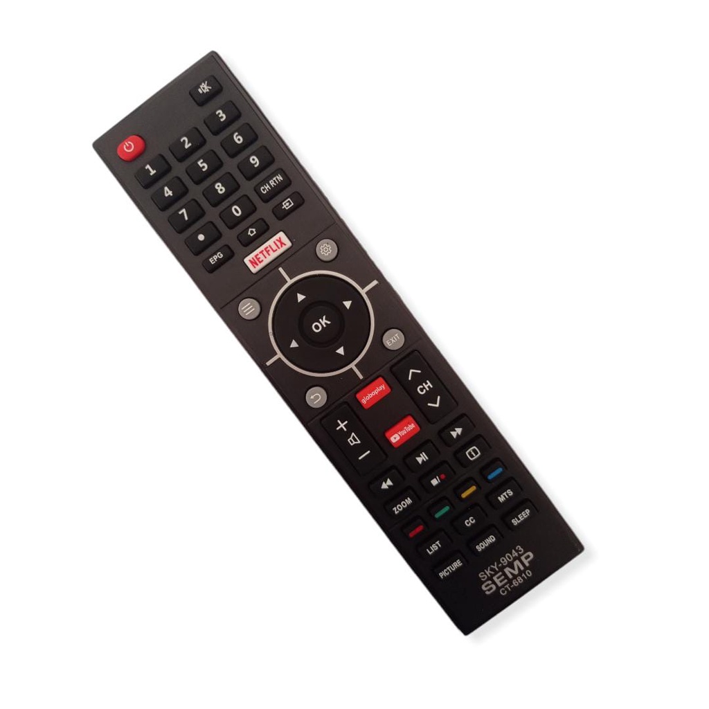 Controle Remoto para Tv Led Semp toshiba led smart Netflix \ Youtube e GloboPlay Ct-6810