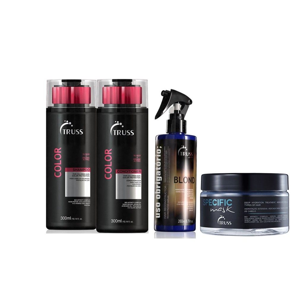 Truss Color Shampoo e Condicionador e Máscara Specific e Uso Obrigatório Blond