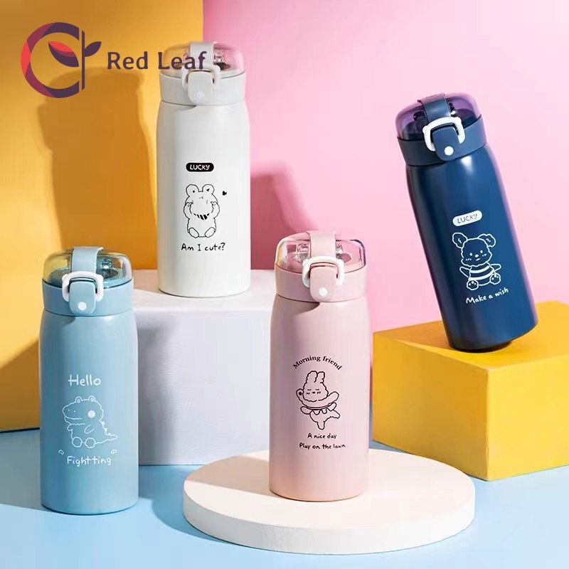 Garrafa Térmica Infântil Aço Inox Com Canudo De 350ml em Oferta na Shopee