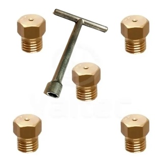 5 Bicos Injetores + Chave P/ Trocar Fogão Cooktop Fischer