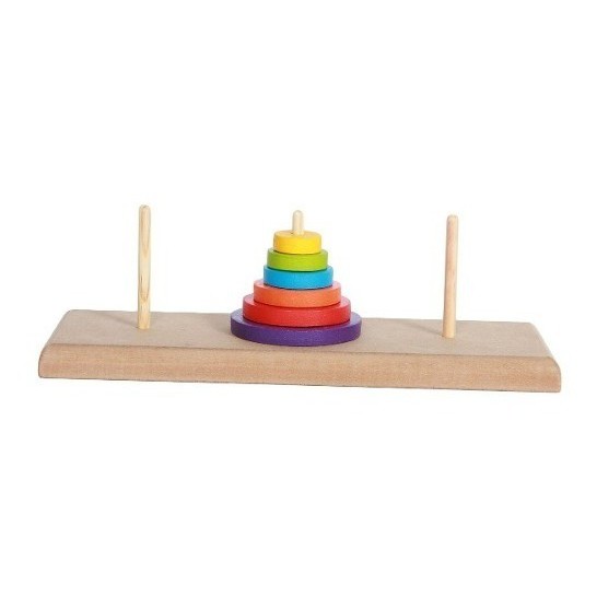 Torre de Hanói em Madeira e EVA Montessori