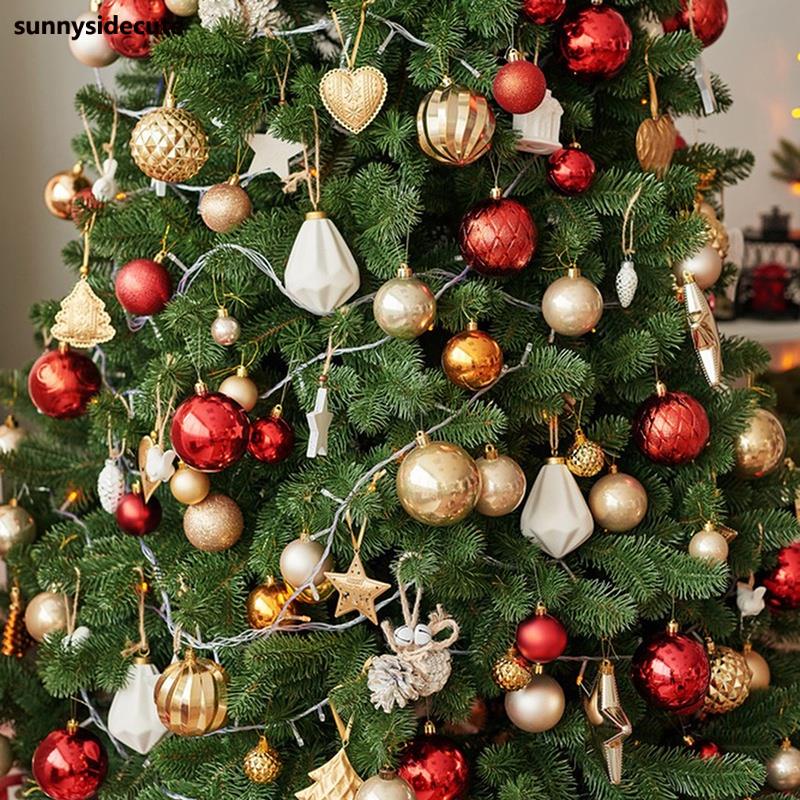 40PCS Decorações de Natal, bolas de Natal, conjunto, bolas coloridas, bolas  galvanizadas, pingentes de árvore de Natal | Shopee Brasil