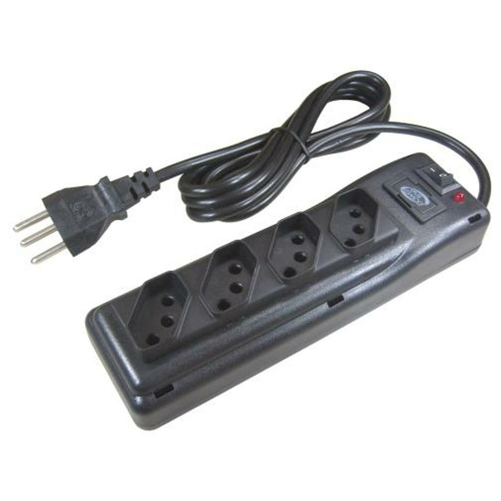 Filtro de Linha Plps 10A 1m 4 Tomadas Bivolt Preto 2P+T Multicraft em Oferta na Shopee