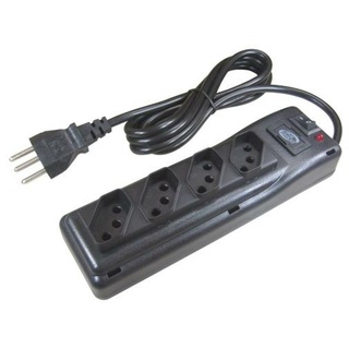 Filtro de Linha Plps 10A 1m 4 Tomadas Bivolt Preto 2P+T Multicraft