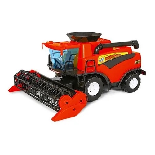 Colheitadeira De Brinquedo Vermelha Fazendeiro Agromax Com Pneu ...
