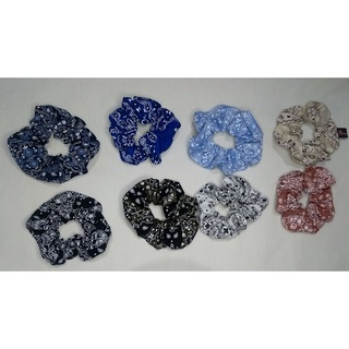 Scrunchie Basico em Tecido 100% Algodão Estampa Bandana