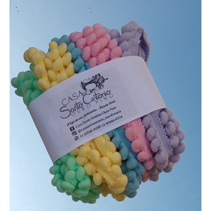 Coleção Fita Pompom Cores Candy - Marca: São José