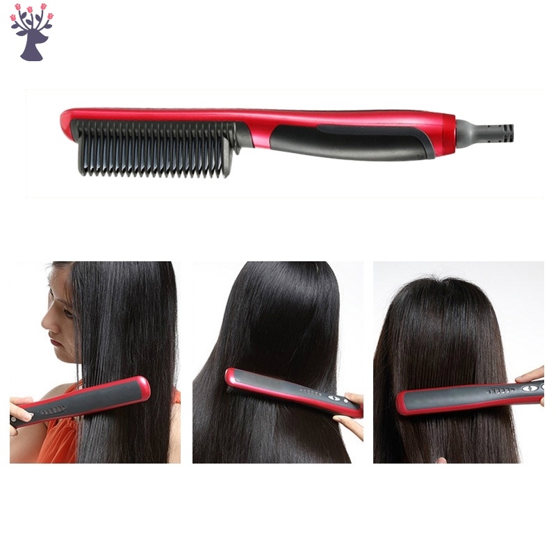 NEW ARRIVAL】Hair Straightener Durable Electric Straight Hair Comb Brush LCD  Heated Ceramic Hair Straightening Brush OY | Shopee Brasil