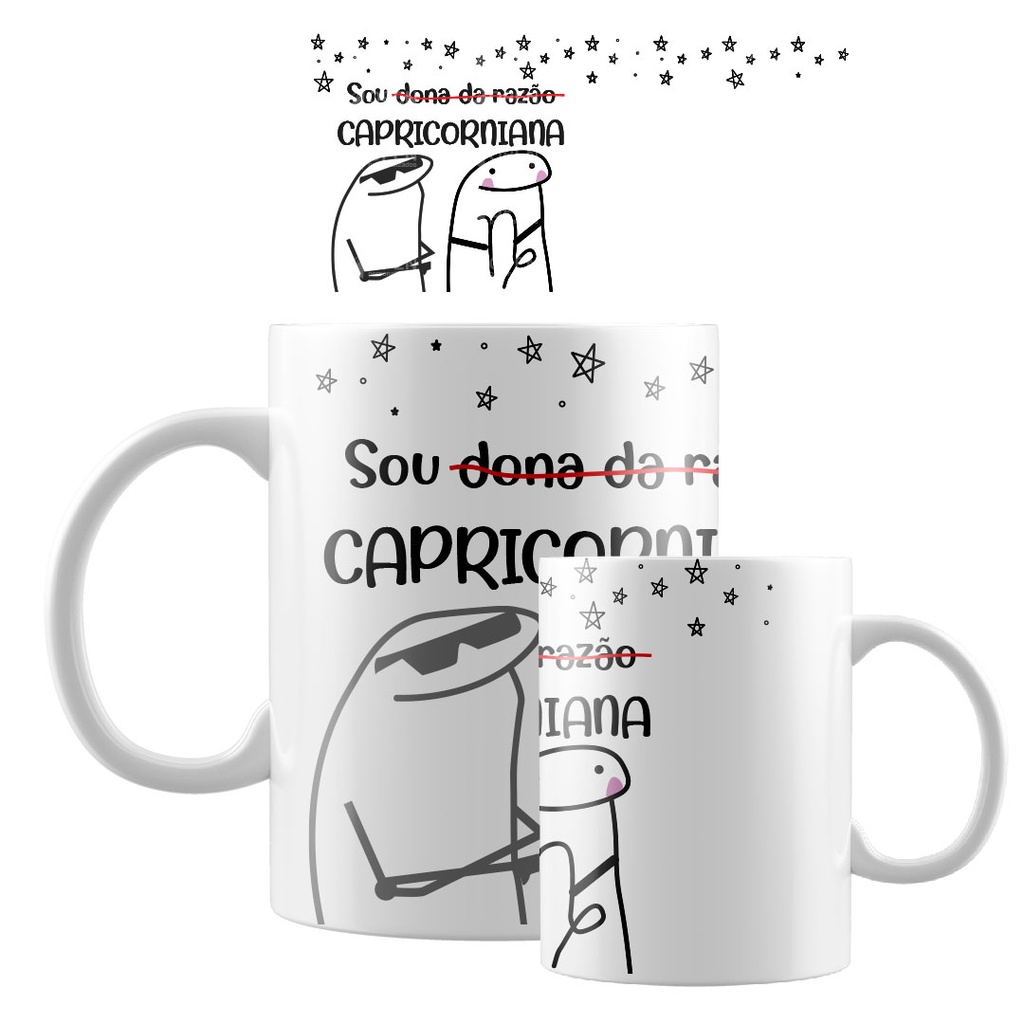 Imagem Caneca Flork Signos Capricorniana - A Pronta Entrega. .