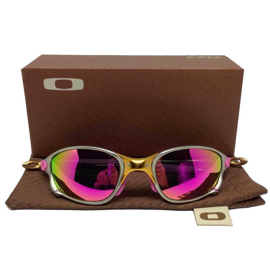 Óculos de Sol Oakley Juliet Neymar Lupa Rosa Brilhante X Metal Squared xx  moda das blogueiras - Escorrega o Preço