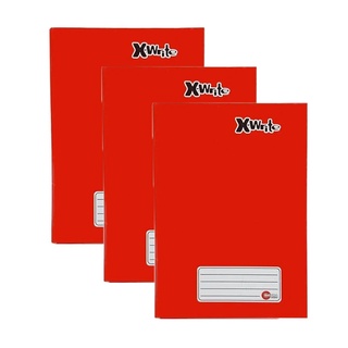 Caderno Brochura Pequeno Capa Dura 96 Folhas 3 Unidades